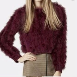 COPY - Topshop chenille feather crop sweater